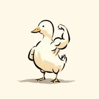 Open the Swole Duck print to see it close up